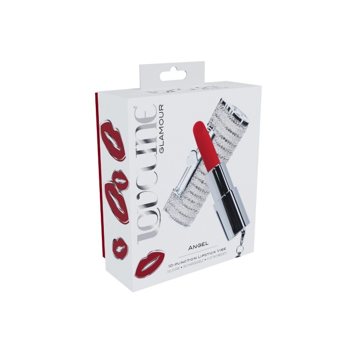 VIBRADOR CON 4 ACCESORIOS ANGEL LIPSTICK CLEAR LOVELINE
