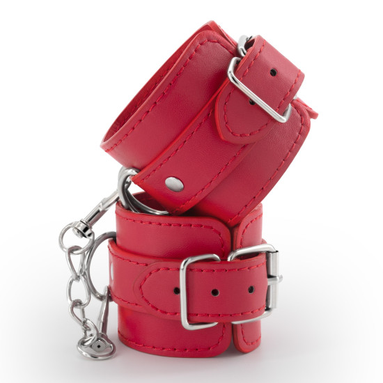 ESPOSAS DE CUERO BONDAGE LOVE ROJAS