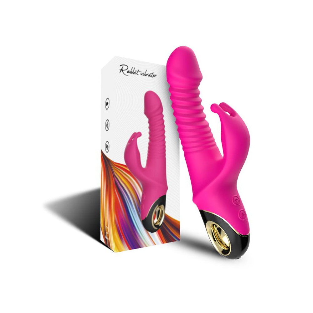 Vibrador con Thrusting y Oscilación 360º Rosa