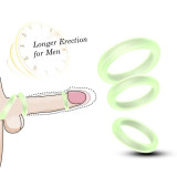 Set 3 Anillos para el Pene Brilla en la Oscuridad