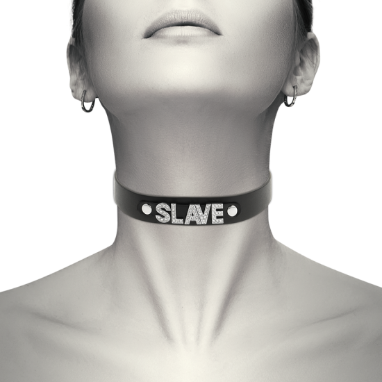Choker Cuero Vegano "slave"
