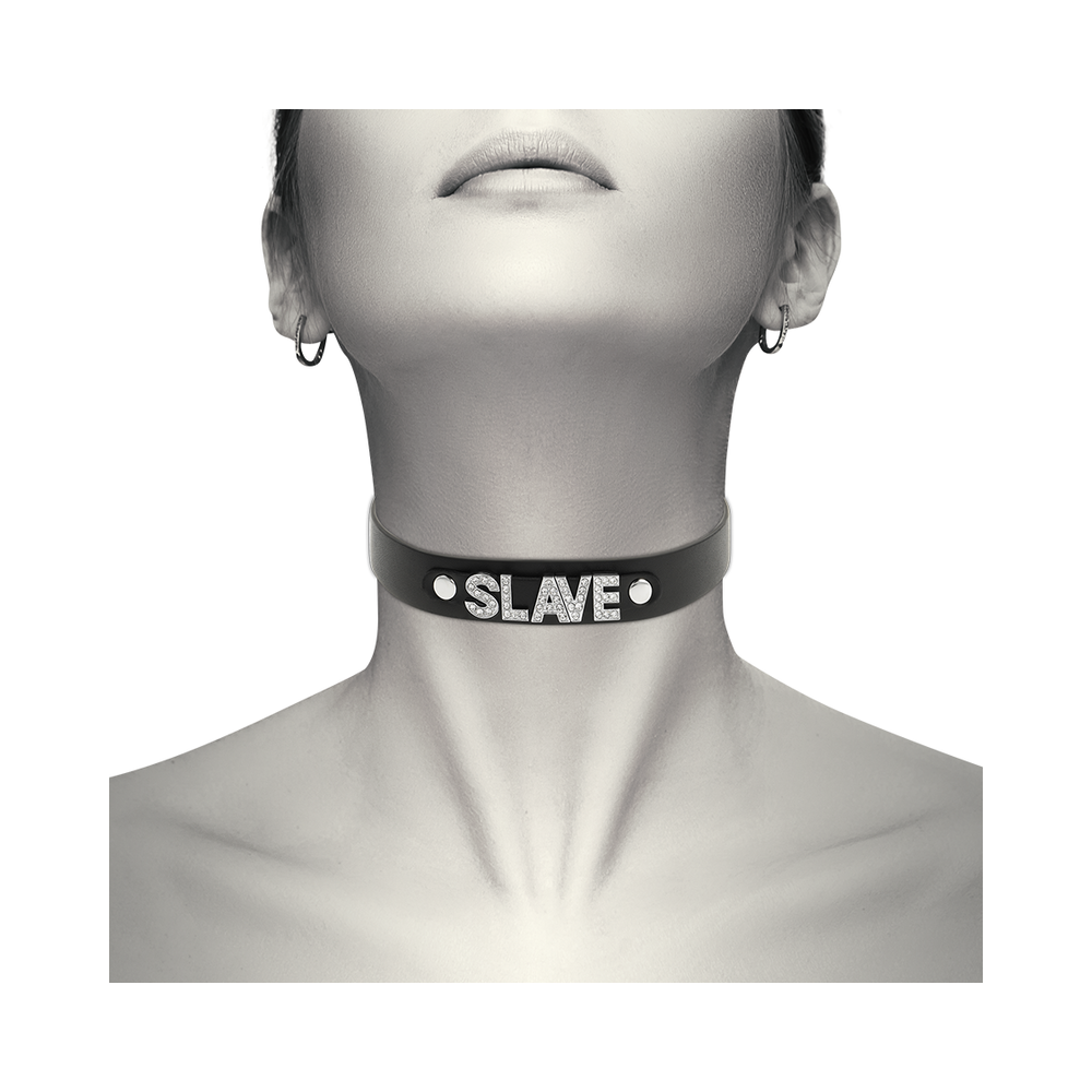 Choker Cuero Vegano "slave"