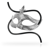 Antifaz flor de lis plata