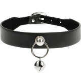 Choker cuero vegano con cascabel y aro.