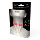 Choker rojo corazón con llave