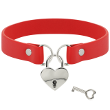 Choker rojo corazón con llave