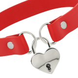 Choker rojo corazón con llave