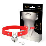 Choker rojo corazón con llave