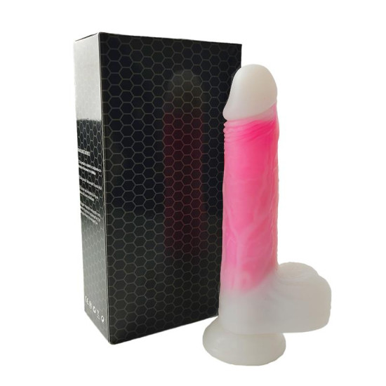 Dildo Doble Capa con Vibración, Thrusting y Calor 21.5 cm