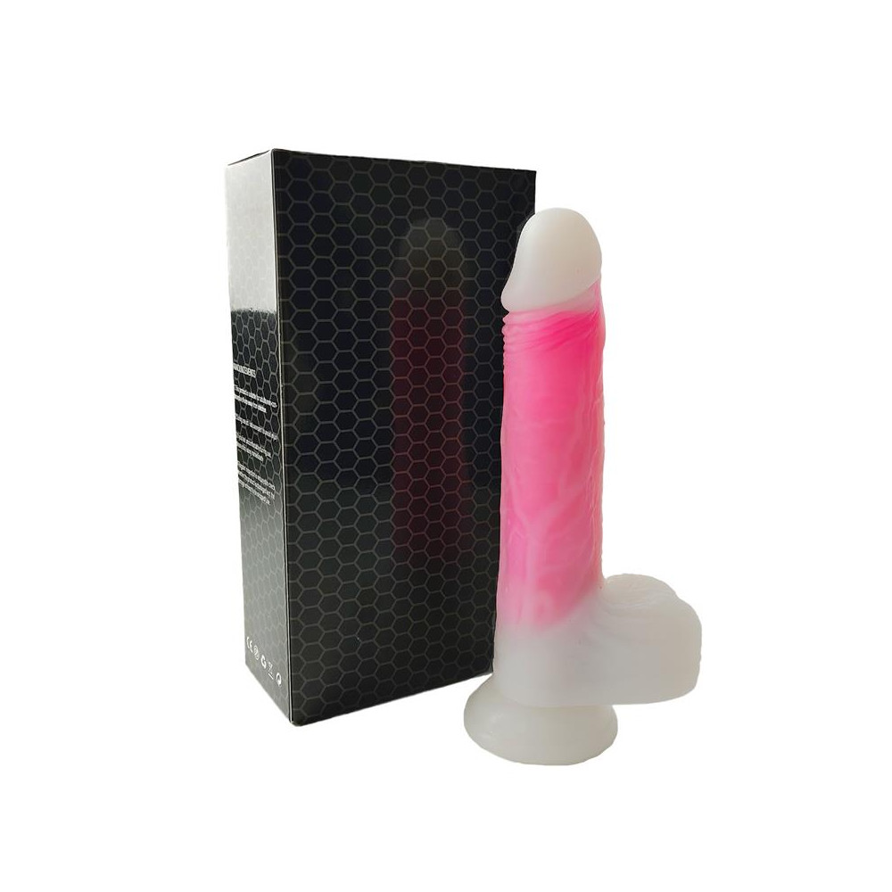 Dildo Doble Capa con Vibración, Thrusting y Calor 21.5 cm