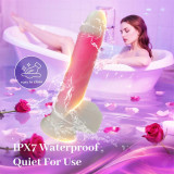Dildo Doble Capa con Vibración, Thrusting y Calor 21.5 cm