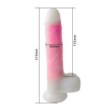 Dildo Doble Capa con Vibración, Thrusting y Calor 21.5 cm