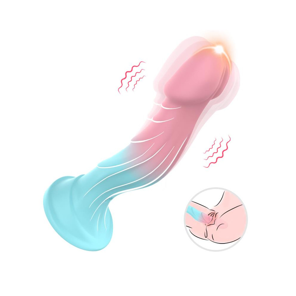 Dildo Bicolor con Vibración