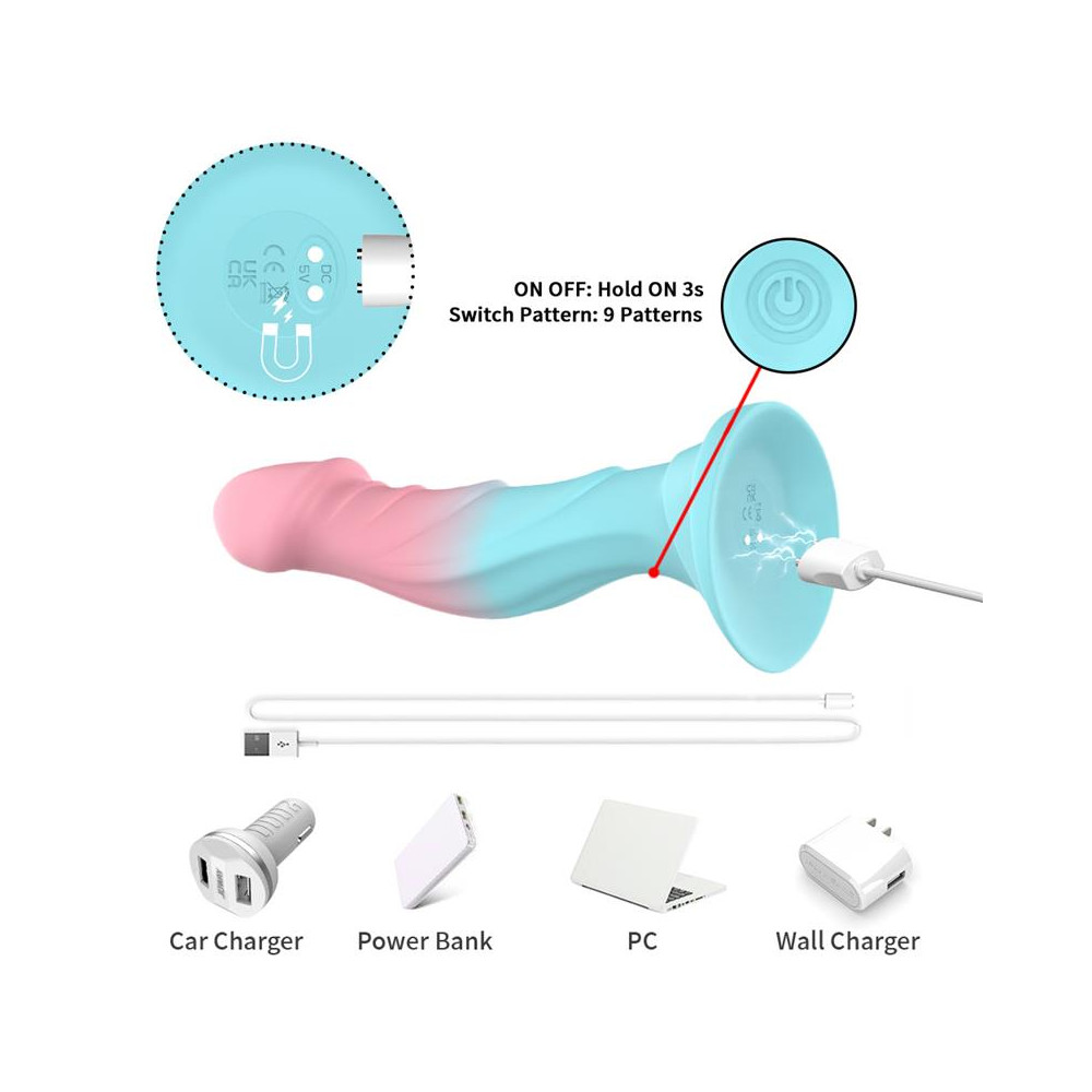 Dildo Bicolor con Vibración