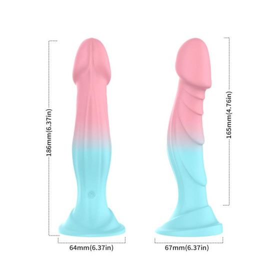 Dildo Bicolor con Vibración