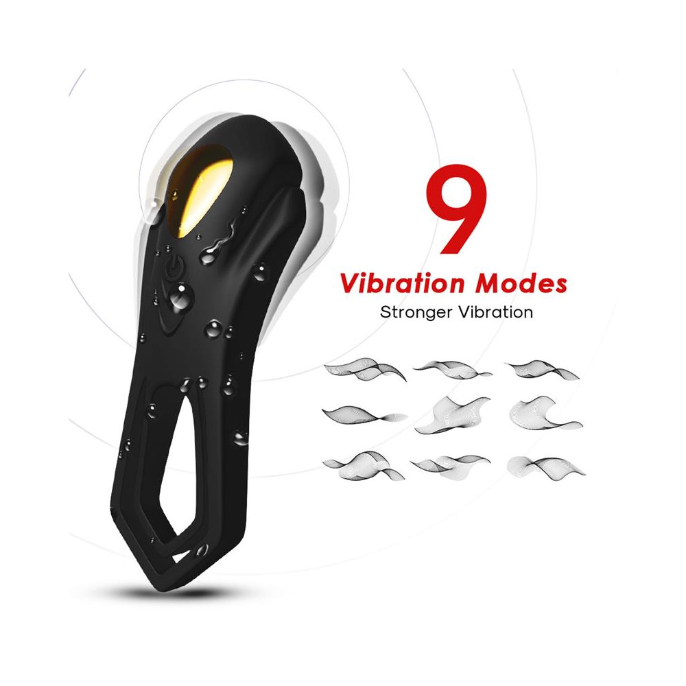 Anillo Vibrador para el Pene Negro