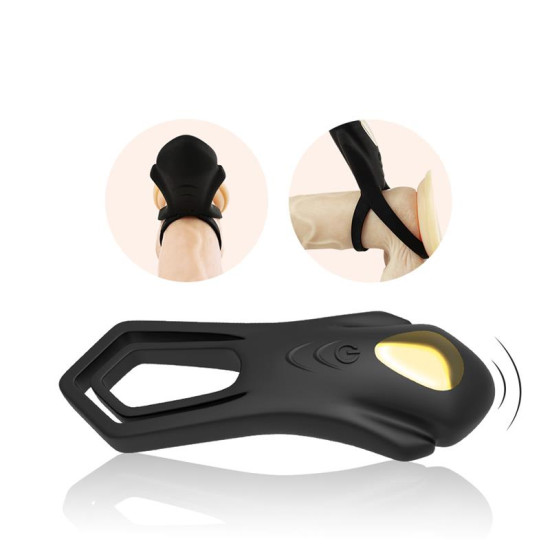 Anillo Vibrador para el Pene Negro