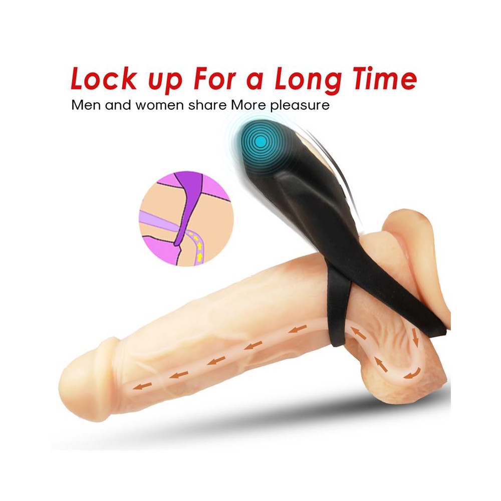 Anillo Vibrador para el Pene Negro