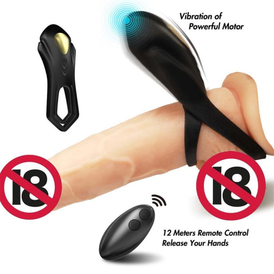 Anillo Vibrador para el Pene Negro