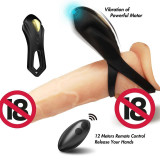 Anillo Vibrador para el Pene Negro