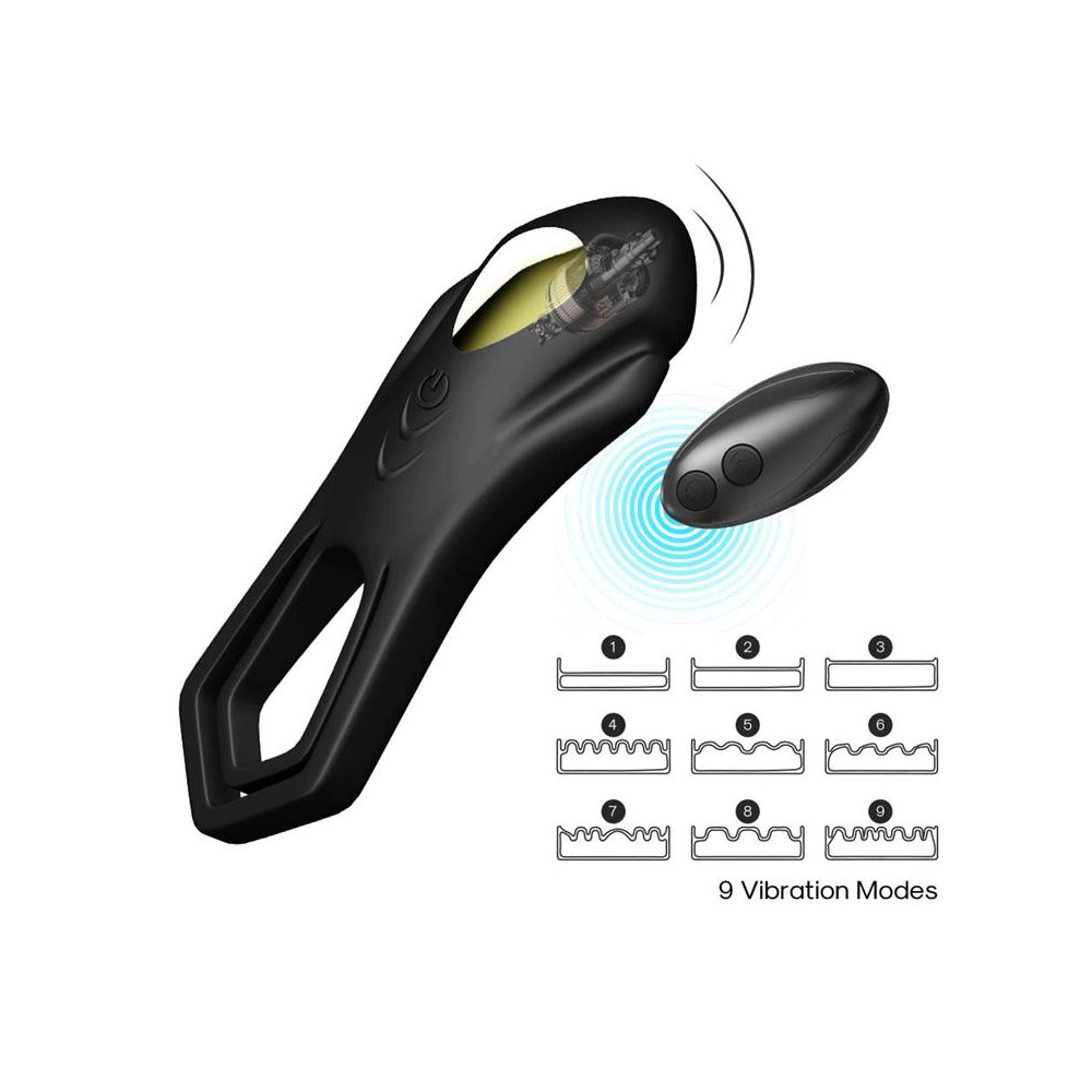 Anillo Vibrador para el Pene Negro