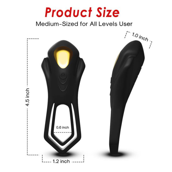 Anillo Vibrador para el Pene Negro
