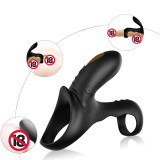 Anillo Vibrador para el Pene negro con mando