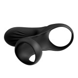 Anillo Vibrador para el Pene negro con mando