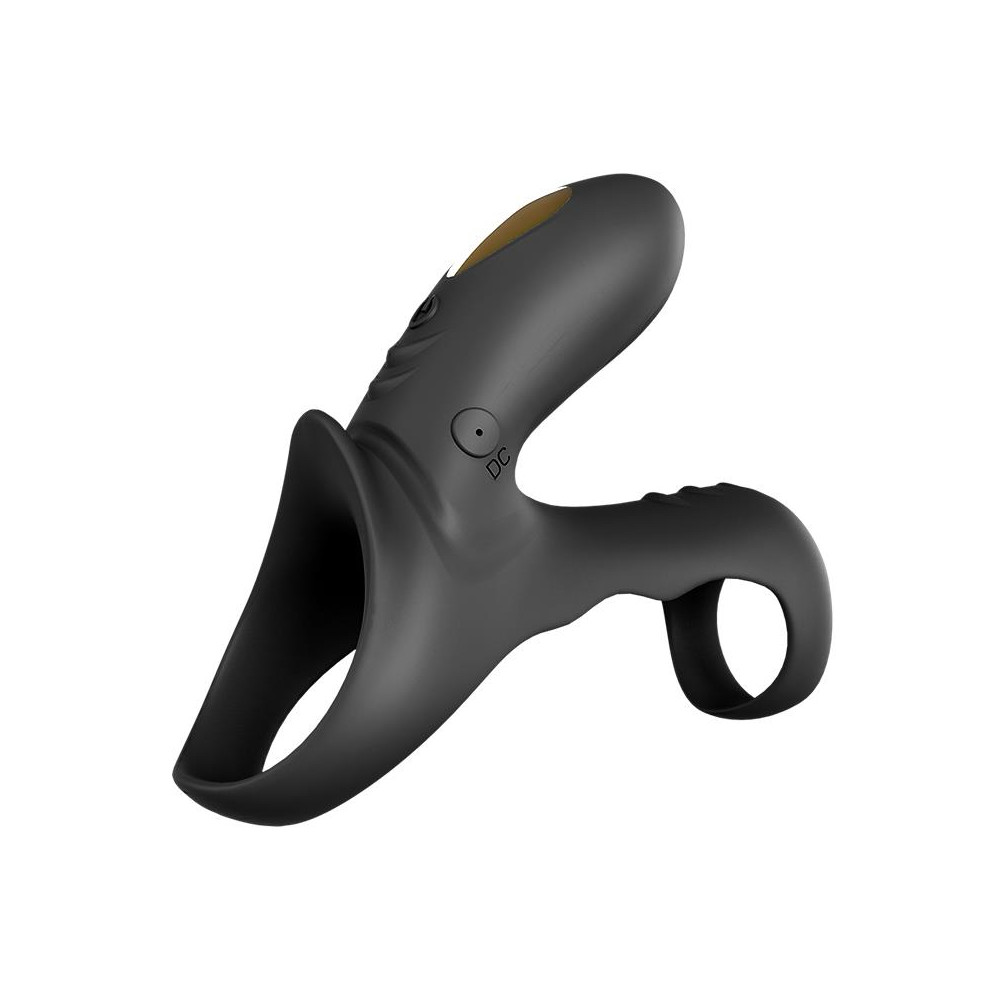 Anillo Vibrador para el Pene negro con mando