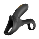 Anillo Vibrador para el Pene negro con mando