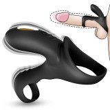 Anillo Vibrador para el Pene negro con mando