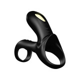 Anillo Vibrador para el Pene negro con mando