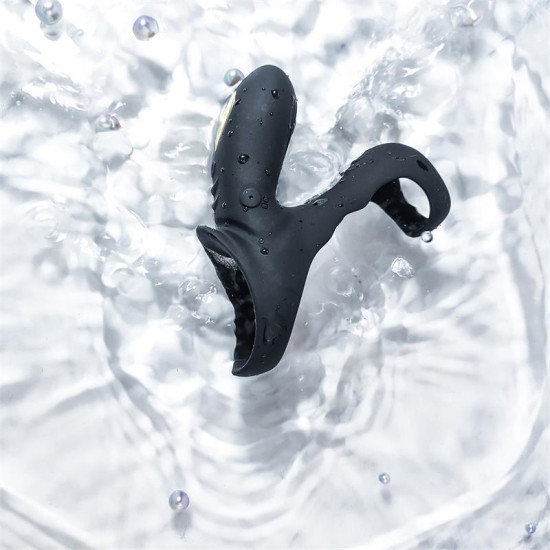 Anillo Vibrador para el Pene negro con mando