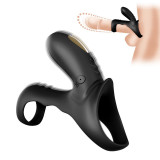 Anillo Vibrador para el Pene negro con mando