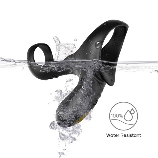 Anillo Vibrador para el Pene negro con mando