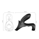 Anillo Vibrador para el Pene negro con mando
