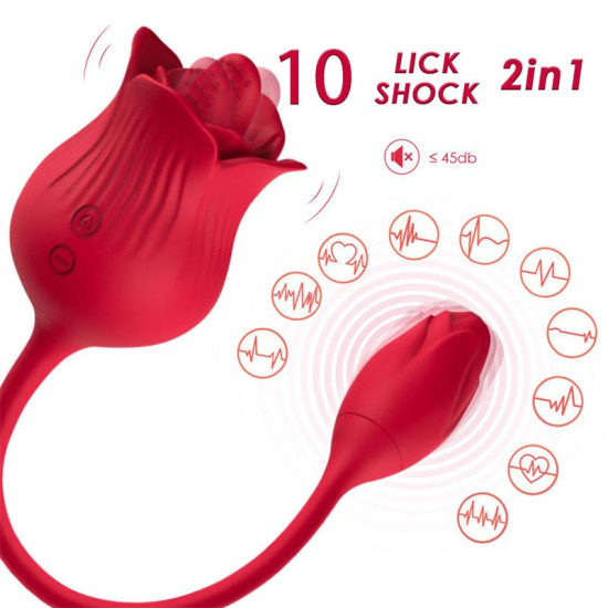 Rosa con Licking y Huevo Vibrador USB