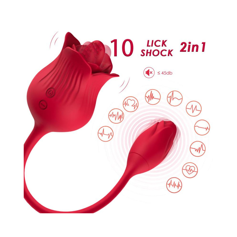 Rosa con Licking y Huevo Vibrador USB