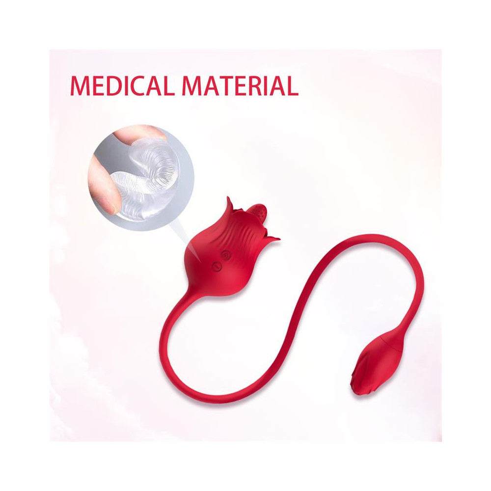 Rosa con Licking y Huevo Vibrador USB