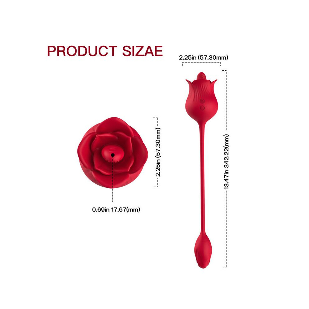 Rosa con Licking y Huevo Vibrador USB