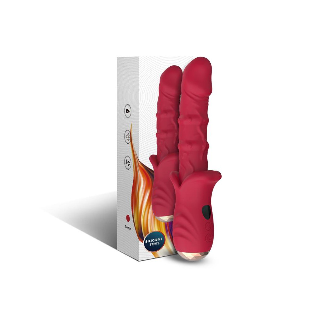 Vibrador con Calor y Movimiento Vertical con Pantalla Digital