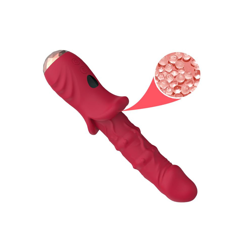 Vibrador con Calor y Movimiento Vertical con Pantalla Digital