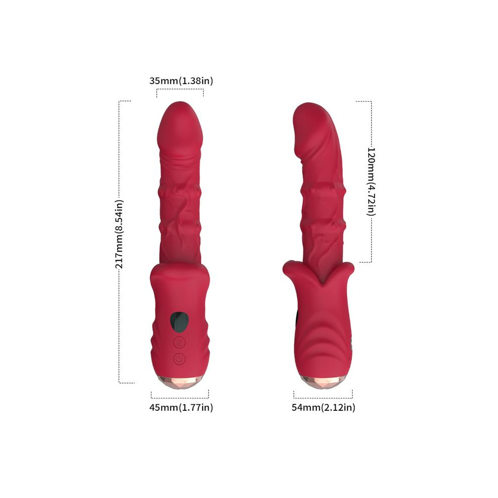 Vibrador con Calor y Movimiento Vertical con Pantalla Digital
