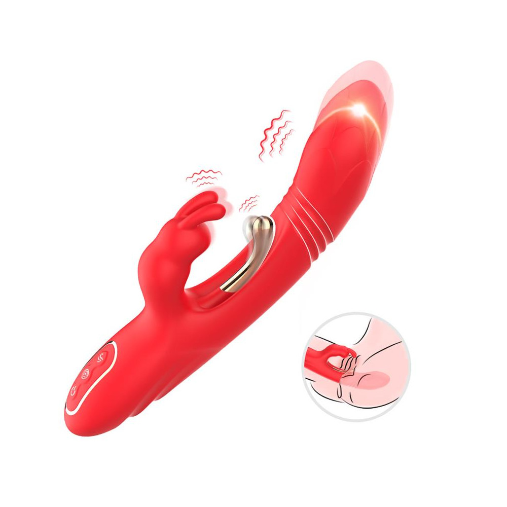 Vibrador Tickler con Rabbit Silicona