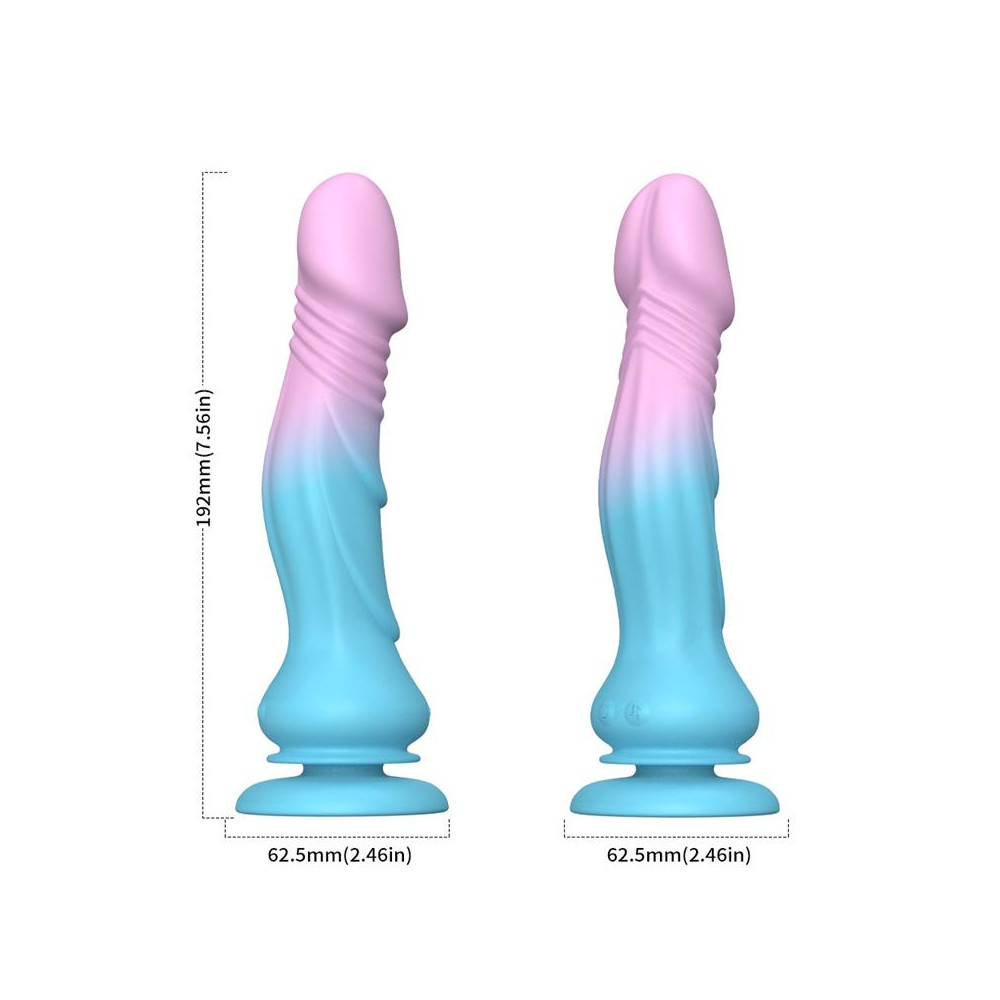 Dildo Vibrador con Thrusting y Ventosa 19.2 cm
