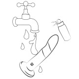 Dizi Dildo Ventosa Tricolor 18 cm