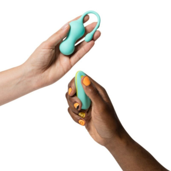 Vello Huevo Vibrador Turquesa con Mando