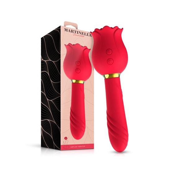 Rosa con Succion y Vibrador 2 en 1