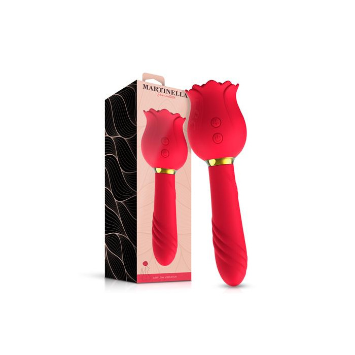 Rosa con Succion y Vibrador 2 en 1