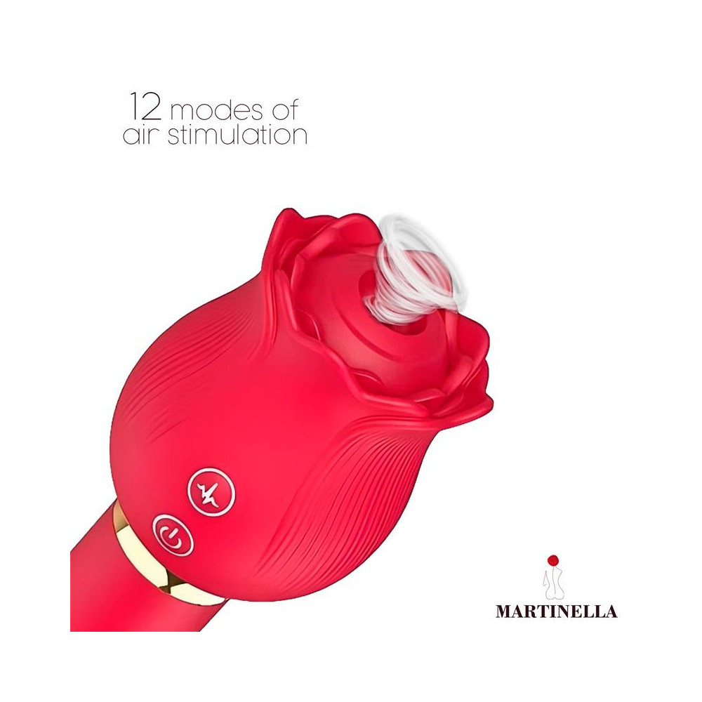 Rosa con Succion y Vibrador 2 en 1
